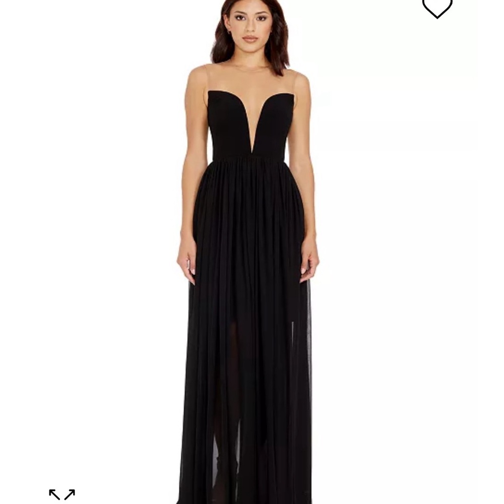 Dress the Population Eleanor Black Cut Out Backless Maxi Gown